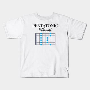 Pentatonic Scale Enthusiast Light Theme Kids T-Shirt